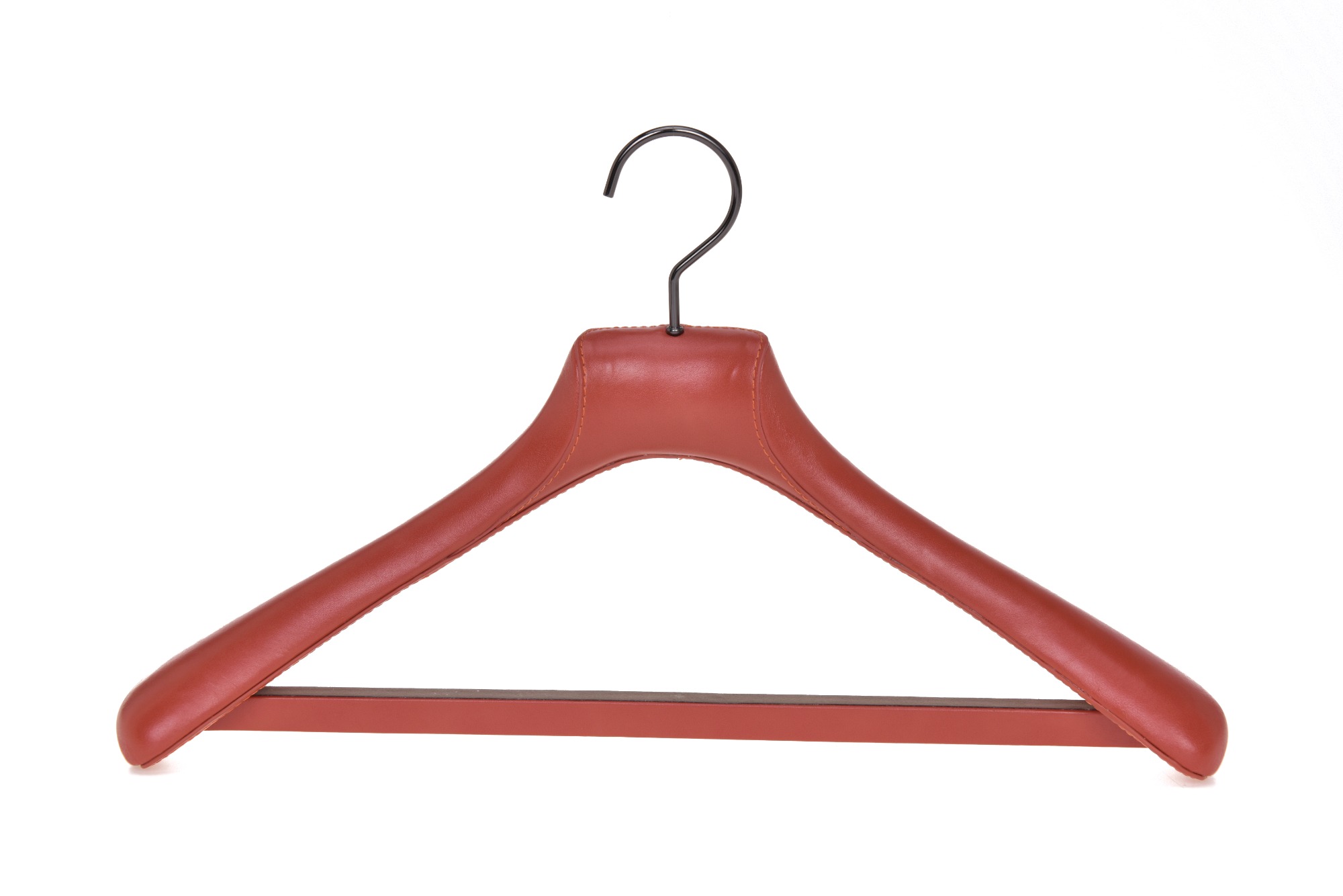 Inspring luxury wooden leather hanger for suit