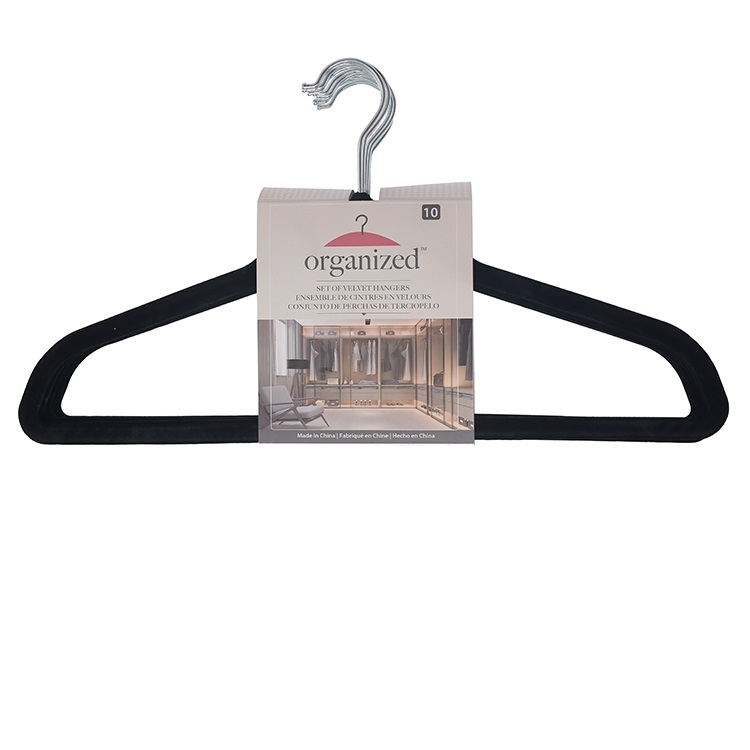 velvet clothes hangers black flocking space save hanger