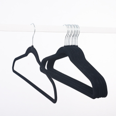 velvet clothes hangers black flocking space save hanger