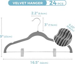 Bulk velvet pant hangers with clips in bulk cheap