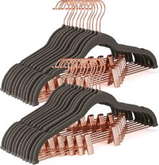 Bulk velvet pant hangers with clips in bulk cheap