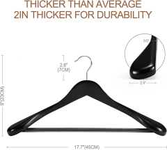 Luxury Custom Black Hangers Wooden Coat Suit Hanger