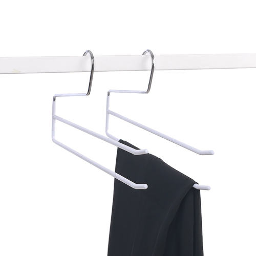 Mutilfuctional Two Layer Anti Slip Pants Space Saving Clothes Hangers
