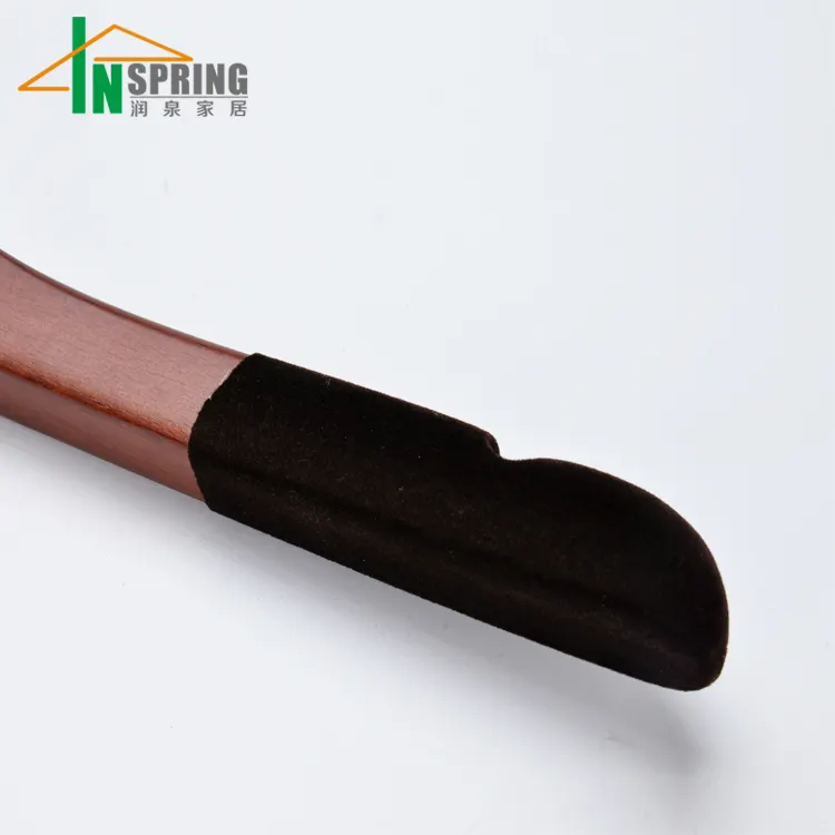 velvet shoulder wooden hangers