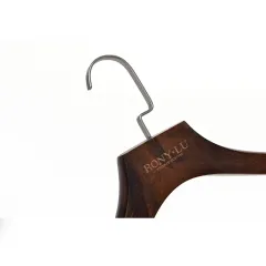 Velvet bar suit wooden custom coat hangers