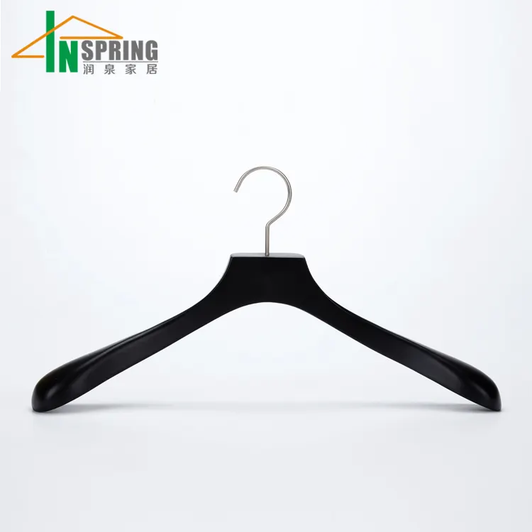 custom black wooden suit hangers hotel supplies
