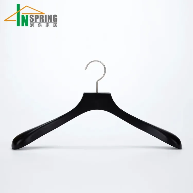 custom black wooden suit hangers hotel supplies