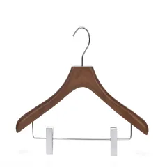 Wooden hanging clips suit pants hangers clamp
