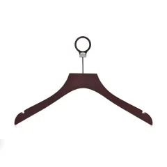 Anti theft clothes custom mahogany wooden coat hangers
