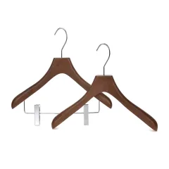 Wooden hanging clips suit pants hangers clamp