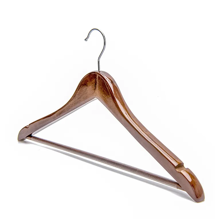 Popular Mahogany High Quality clothes hangers for coat and suit