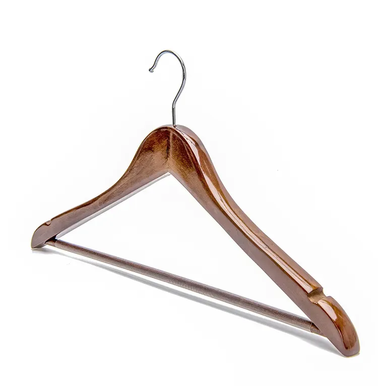 Popular Mahogany High Quality clothes hangers for coat and suit