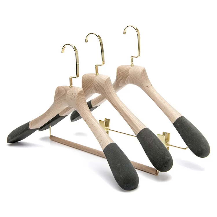 Velvet shoulder clamp cloth hanger For Boutique