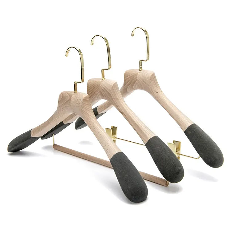 Velvet shoulder clamp cloth hanger For Boutique