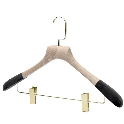 Velvet shoulder clamp cloth hanger For Boutique