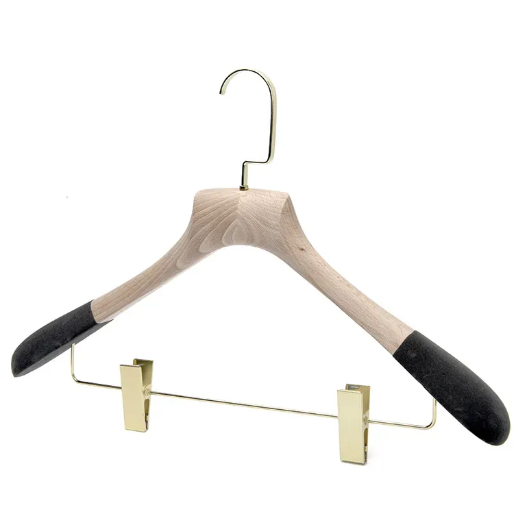 Velvet shoulder clamp cloth hanger For Boutique