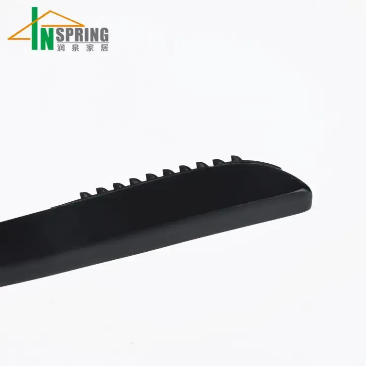Black wood clothes hanger with anti slilp shoulder