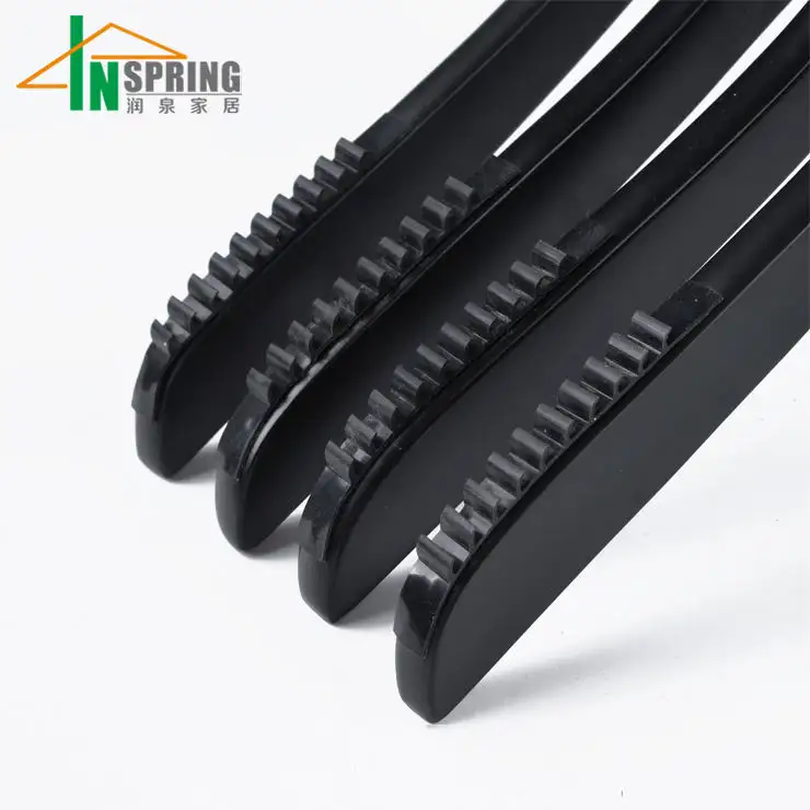 Black wood clothes hanger with anti slilp shoulder