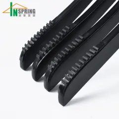 Black wood clothes hanger with anti slilp shoulder