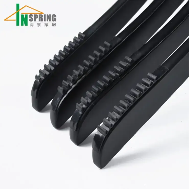 Black wood clothes hanger with anti slilp shoulder