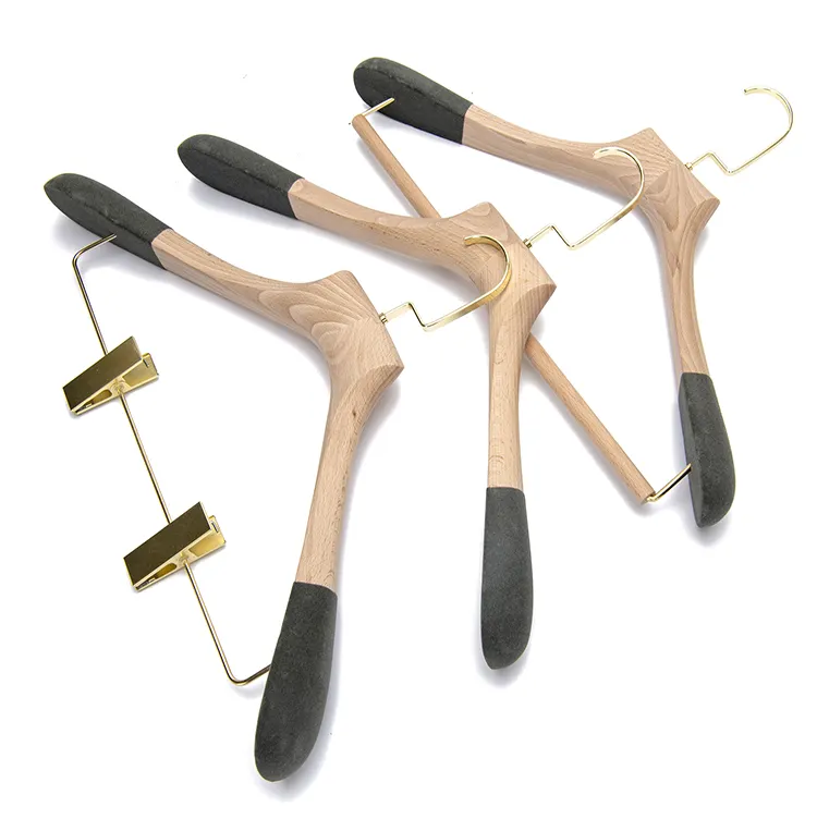 Velvet shoulder clamp cloth hanger For Boutique