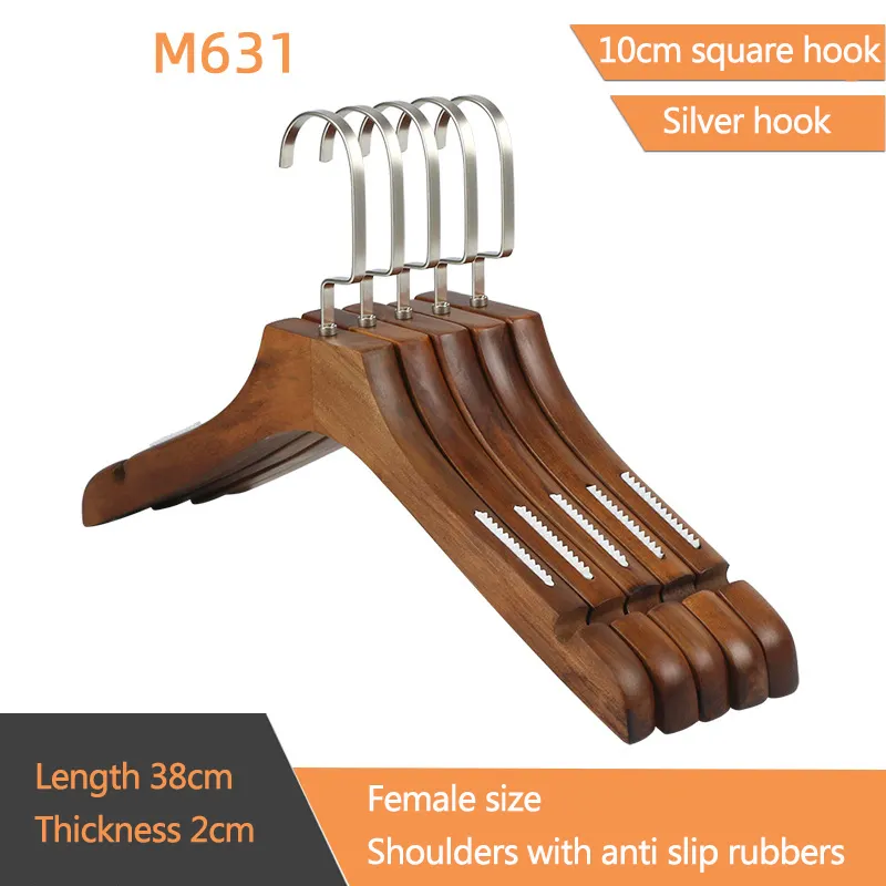 Custom wooden household hangers with black hook