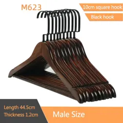Custom wooden household hangers with black hook