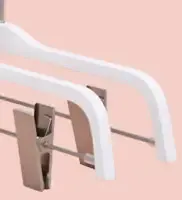 Custom White Wooden Clothes Hangers for Pants