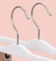 Custom White Wooden Clothes Hangers for Pants