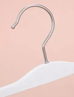 Custom White Wooden Clothes Hangers for Pants