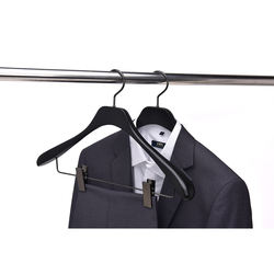 black pants hangers with clips 