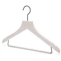 white wooden hangers