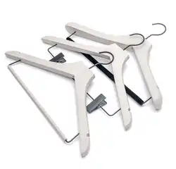 Luxury custom printing logo white wooden hanger