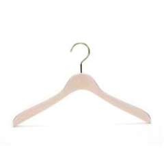 Golden hook natural wood hangers for clothes