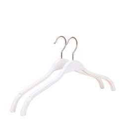 Modern white anti slip wooden hanger