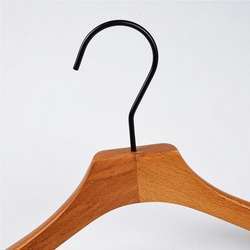 Hot sales boutique custom logo wood cloth hanger