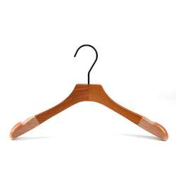 Hot sales boutique custom logo wood cloth hanger