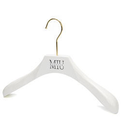 Wooden Suit Hangers White Series with LOGO