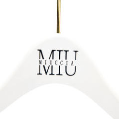 Wooden Suit Hangers White Series with LOGO