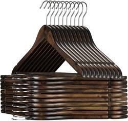 Custom Antique Wood Anti Slip Hanger For Clothes