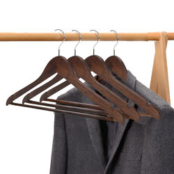 Custom Antique Wood Anti Slip Hanger For Clothes