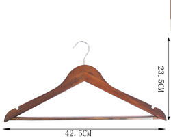 Custom Antique Wood Anti Slip Hanger For Clothes
