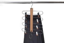 space saving pant hangers with clips