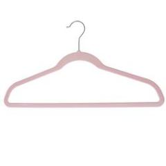 Inspring wholesale velvet hanger black flocking clothing rack