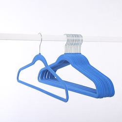 Inspring 50 Pack Space Save Non-slip deep blue flock clothing hanger