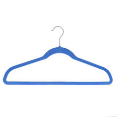 Inspring wholesale velvet hanger black flocking clothing rack