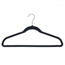 Inspring wholesale velvet hanger black flocking clothing rack