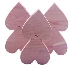 Inspring 100% Natural Cedar Aromatic with heart shape Wooden Cedar Clothes Storage