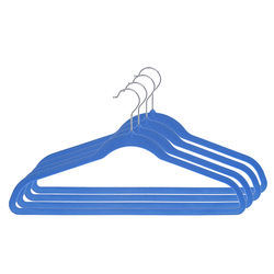 Inspring 50 Pack Space Save Non-slip deep blue flock clothing hanger