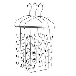 Metal wire hangers Space Saving Multi Layer Bra Hanger